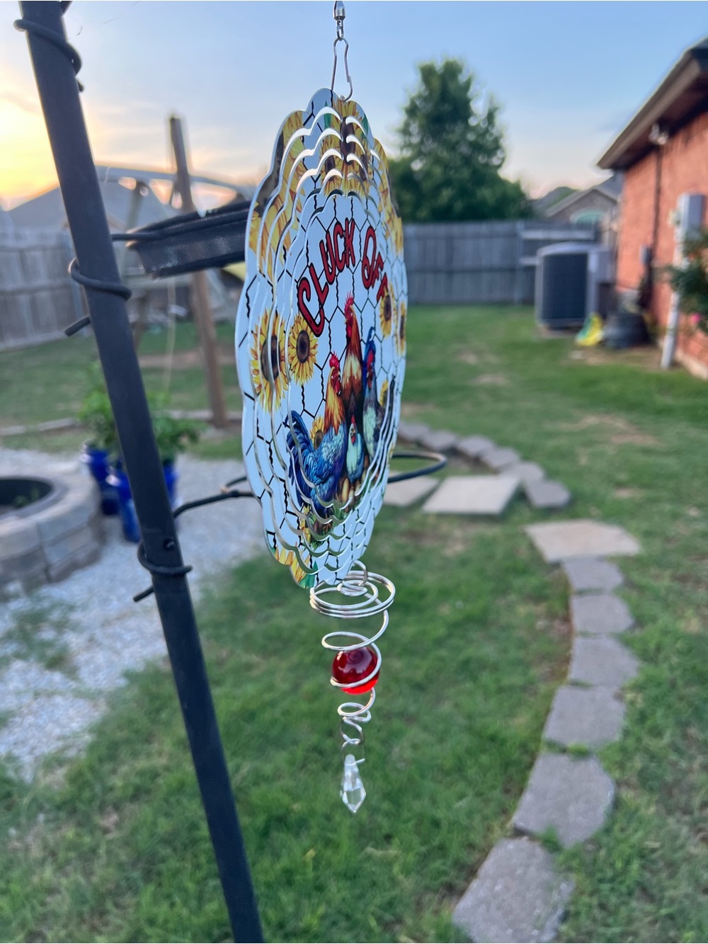 🍎2/$12🍎 Decorative Rooster Garden Spinner - Sublimation #S0104C - Picture 2 of 3